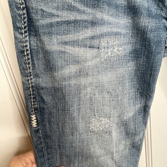 Big Star Women’s Low-Rise Liv Boot Cut Jeans Sz 27R Thick Stitching Distressed - Picture 11 of 16